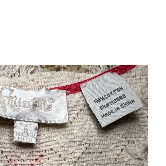 Miss Me Off White Lace Boho Tank Top - Size Small - Picture 5 of 5